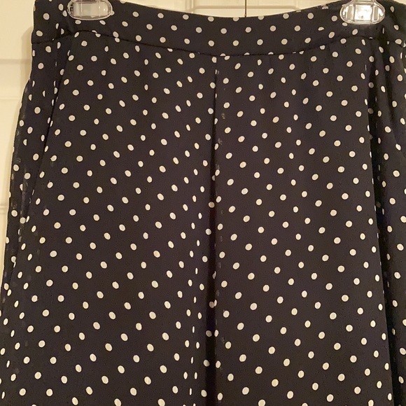 The Limited - Navy Blue Polka Dot Skirt - Picture 2 of 3